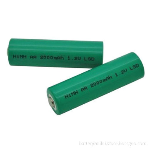 2000mAh NiMH Batteries with 1.2V Voltage and 1.5C Maximum Pulse Current